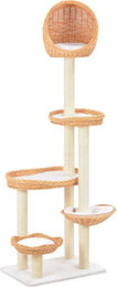 vidaXL Katzen-Kratzbaum aus Sisal und Weidenholz in Natur Beige – Bild 1 von 1