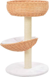 vidaXL Katzen-Kratzbaum aus Weidenholz mit Sisal und 2 Körben inkl. abnehmbaren Kissen 68 cm – Bild 1 von 1