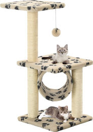 vidaXL Katzen-Kratzbaum für Kitten aus Sisal und Plüsch 65 cm Beige – Bild 1 von 1