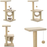 Produktbild von vidaXL Katzen Kratzbaum für Kitten aus Sisal und Plüsch Beige 65 cm