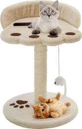vidaXL Katzen-Kratzbaum für Kitten aus Sisal und Plüsch Beige und Braun 40 cm – Bild 1 von 1