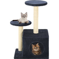 Produktbild von vidaXL Katzen-Kratzbaum für Kitten aus Sisal und Plüsch Blau 60 cm