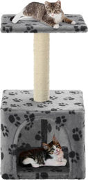 vidaXL Katzen-Kratzbaum für Kitten aus Sisal und Plüsch Grau 55 cm – Bild 1 von 2