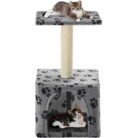 Produktbild von vidaXL Katzen-Kratzbaum für Kitten aus Sisal und Plüsch Grau 55 cm