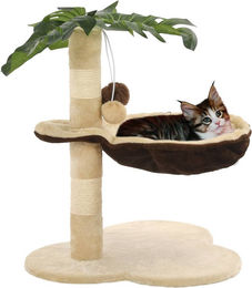 vidaXL Katzen-Kratzbaum mit 50 cm Sisal-Kratzstange in Beige und Braun – Bild 1 von 1