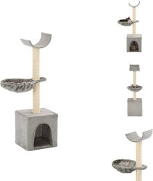 vidaXL Katzen-Kratzbaum mit Sisal-Kratzsäulen 105 cm Grau – Bild 1 von 1