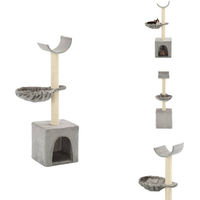 Produktbild von vidaXL Katzen-Kratzbaum mit Sisal-Kratzsäulen 105 cm Grau