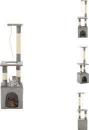 vidaXL Katzen-Kratzbaum mit Sisal-Kratzsäulen 109 cm Grau – Bild 1 von 1
