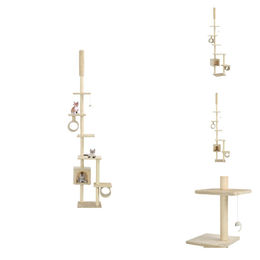 vidaXL Katzen-Kratzbaum mit Sisal-Kratzsäulen 260 cm Beige – Bild 1 von 1