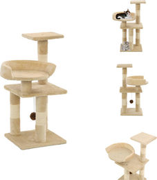 vidaXL Katzen-Kratzbaum mit Sisal-Kratzsäulen in Beige 65 cm – Bild 1 von 1