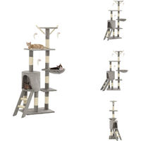 Produktbild von vidaXL Katzen-Kratzbaum mit Sisal-Säulen 138 cm Grau