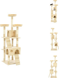 vidaXL Katzen-Kratzbaum mit Sisal-Säulen 170 cm Beige – Bild 1 von 1
