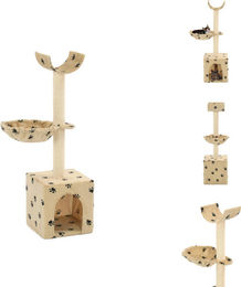 vidaXL Katzen-Kratzbaum mit Sisal-Säulen in Beige 105 cm – Bild 1 von 1
