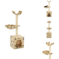 Produktbild von vidaXL Katzen-Kratzbaum mit Sisal-Säulen in Beige 105 cm