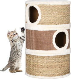 vidaXL Katzen-Kratztonne aus Seegras in Beige 60 cm – Bild 1 von 1
