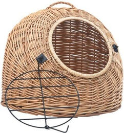 vidaXL Katzen-Transportkorb aus natürlicher Weide in Braun 60x45x45 cm – Bild 1 von 8