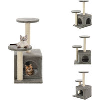 Produktbild von vidaXL Katzenbaum mit Sisal-Kratzsäulen 60 cm Grau