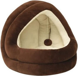 VidaXL Katzenbett aus Baumwolle in Braun und Grau 50x50x45 cm – Bild 1 von 11