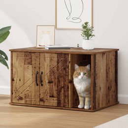 vidaXL Katzenhaus aus Altholz 85 x 55 x 50,5 cm – Bild 1 von 7