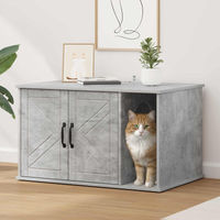 Produktbild von vidaXL Katzenhaus aus Beton und Holzwerkstoff 85 x 55 x 50,5 cm