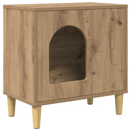vidaXL Katzenhaus aus Holz in Eichenoptik 51 x 30 x 52 cm – Bild 1 von 4
