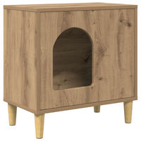 Produktbild von vidaXL Katzenhaus aus Holz in Eichenoptik 51 x 30 x 52 cm