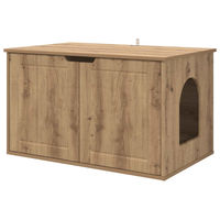 Produktbild von vidaXL Katzenhaus aus Holz in Eichenoptik 85 x 55 x 50,5 cm