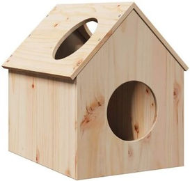 VidaXL Katzenhaus aus Holz in Naturfarben – Bild 1 von 3