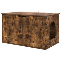Produktbild von vidaXL Katzenhaus aus Holz in Räuchereiche Braun 85 x 55 x 50,5 cm