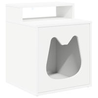 Produktbild von vidaXL Katzenhaus aus Holz in Weiß 42,5 x 40 x 53,5 cm