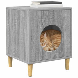 vidaXL Katzenhaus aus Holzwerkstoff in Sonoma-Grau 42,5 x 40 x 53 cm – Bild 1 von 1
