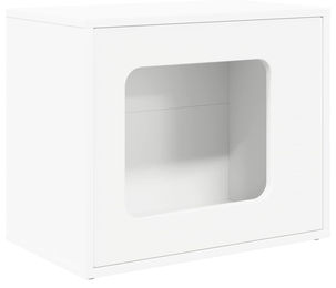 vidaXL Katzenhaus aus Holzwerkstoff in Weiß 51 x 30 x 42,5 cm – Bild 1 von 2