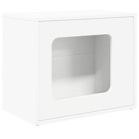 Produktbild von vidaXL Katzenhaus aus Holzwerkstoff in Weiß 51 x 30 x 42,5 cm