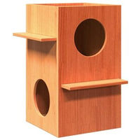 Produktbild von vidaXL Katzenhaus aus Kiefer Massivholz in Braun 43x43x60 cm