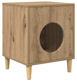 vidaXL Katzenhaus Kunsthandwerk Eiche 42,5 x 40 x 53 cm aus Holzwerkstoff – Bild 1 von 4