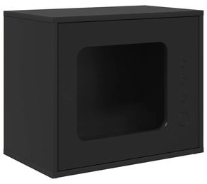 vidaXL Katzenhaus Schwarz aus Holzwerkstoff 51 x 30 x 42,5 cm – Bild 1 von 6