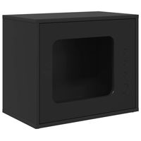 Produktbild von vidaXL Katzenhaus Schwarz aus Holzwerkstoff 51 x 30 x 42,5 cm