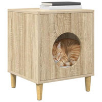 Produktbild von vidaXL Katzenhaus Sonoma aus Holzwerkstoff 42,5 x 40 x 53 cm