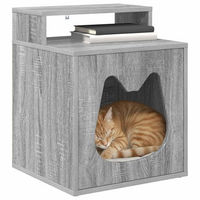 Produktbild von vidaXL Katzenhaus Sonoma-Grau aus Holzwerkstoff 42,5 x 40 x 53,5 cm
