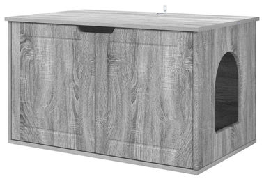 vidaXL Katzenhaus Sonoma-Grau aus Holzwerkstoff 85 x 55 x 50,5 cm – Bild 1 von 1
