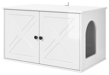 vidaXL Katzenhöhle aus Holz in Weiß 85 x 55 x 50,5 cm – Bild 1 von 1