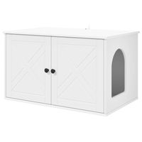 Produktbild von vidaXL Katzenhöhle aus Holz in Weiß
