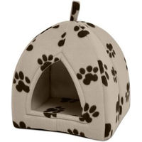 Produktbild von vidaXL Katzenhöhle Katzenbett aus Polyester in Beige Größe L