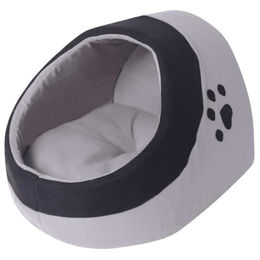 vidaXL Katzenhöhle Katzenbett aus Polyester in Grau und Schwarz Größe L – Bild 1 von 6