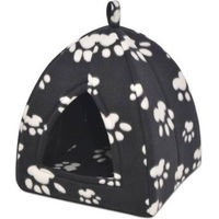 Produktbild von vidaXL Katzenhöhle Kuschelhöhle aus Polyester Schwarz Größe L