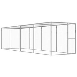 vidaXL Katzenkäfig aus verzinktem Metall in Grau XL 6x1,5x1,5 m – Bild 1 von 5
