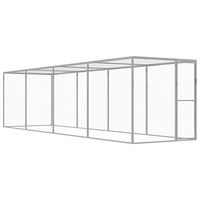 Produktbild von vidaXL Katzenkäfig aus verzinktem Metall in Grau XL 6x1,5x1,5 m