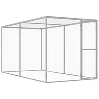 Produktbild von vidaXL Katzenkäfig aus verzinktem Stahl 3x1,5x1,5 m