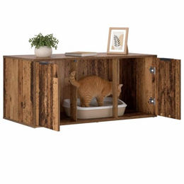 vidaXL Katzenkiste Möbel aus Altholz in Braun 100 x 49 x 45 cm aus Holzwerkstoff – Bild 1 von 5