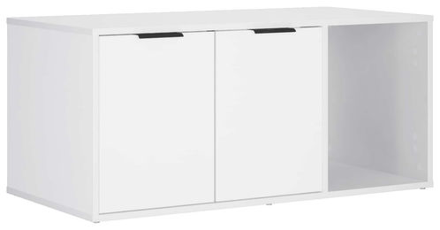 vidaXL Katzenkiste Möbel Weiß aus Holz 100 x 49 x 45 cm – Bild 1 von 1